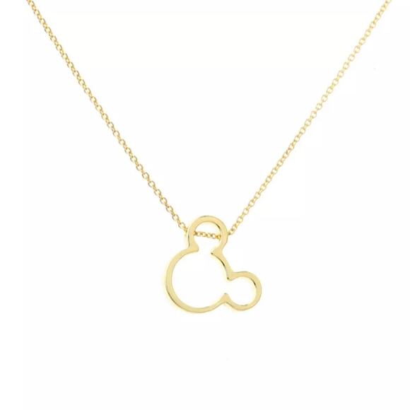 Disney Mickey Mouse Necklace 18k Gold-Plated Necklace - Picture 1 of 4